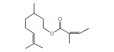 3,7-Dimethyl-6-octenyl-(E)-2-methyl-2-butenoate